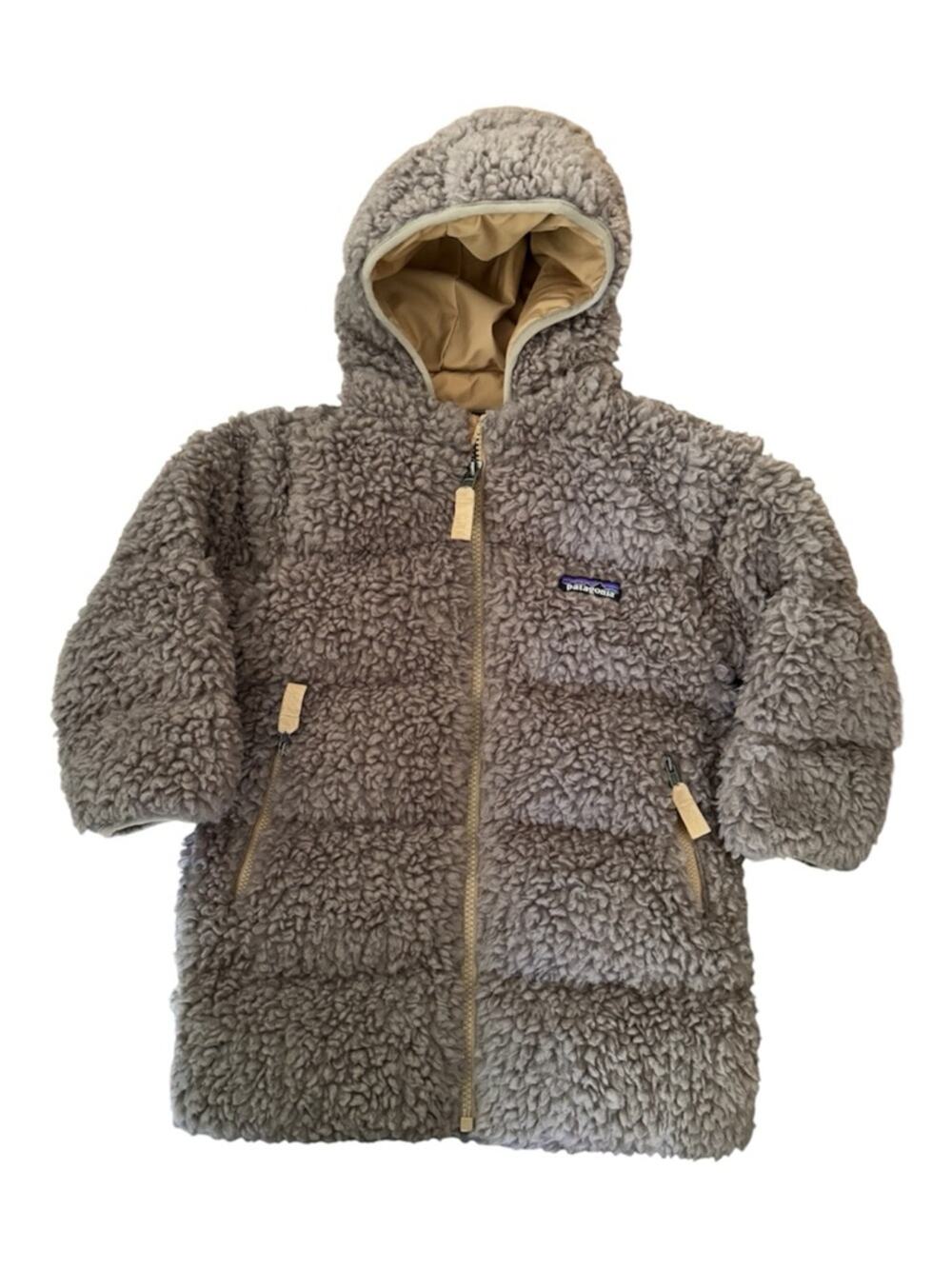 Patagonia Baby Recycled Hi-Loft Parka Jacket with Hood Brown Size 2T